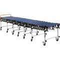 Global Industrial 24W Portable Flexible & Expandable Conveyor, Nylon Skate Wheels, 6'2 to 24'8 168111